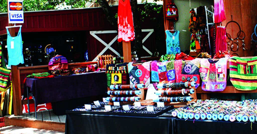 Wimberley Market Days, a major monthly attraction and shopping activity for families visiting Wimberley, Texas.