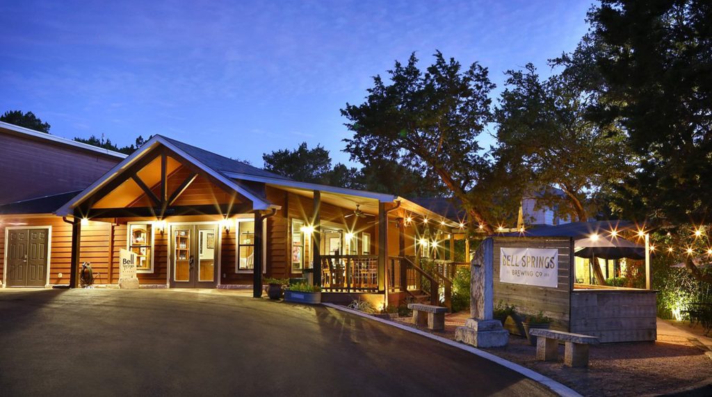 Rustic Bell Springs Brewing Co. in Wimberley, one of the best places to travel in May.